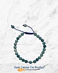 Pulsera ajustable Larimar con puntos de plata 925 - 6 mm  - Miniatura 2