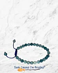 Pulsera ajustable Larimar con puntos de plata 925 - 6 mm  - Miniatura 1