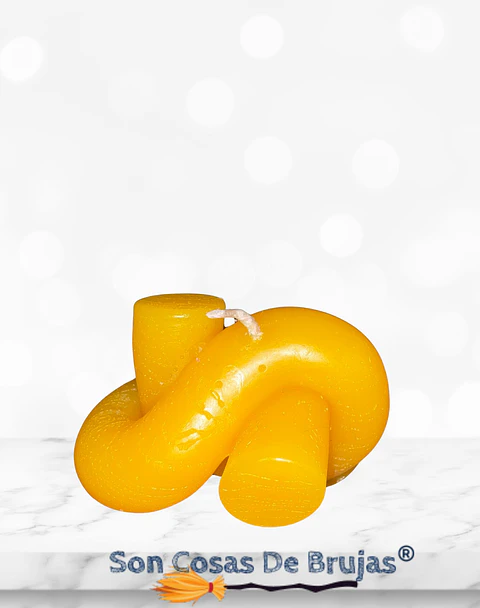 Vela Nudo Amarillo - 6 x 4 cm aprox.