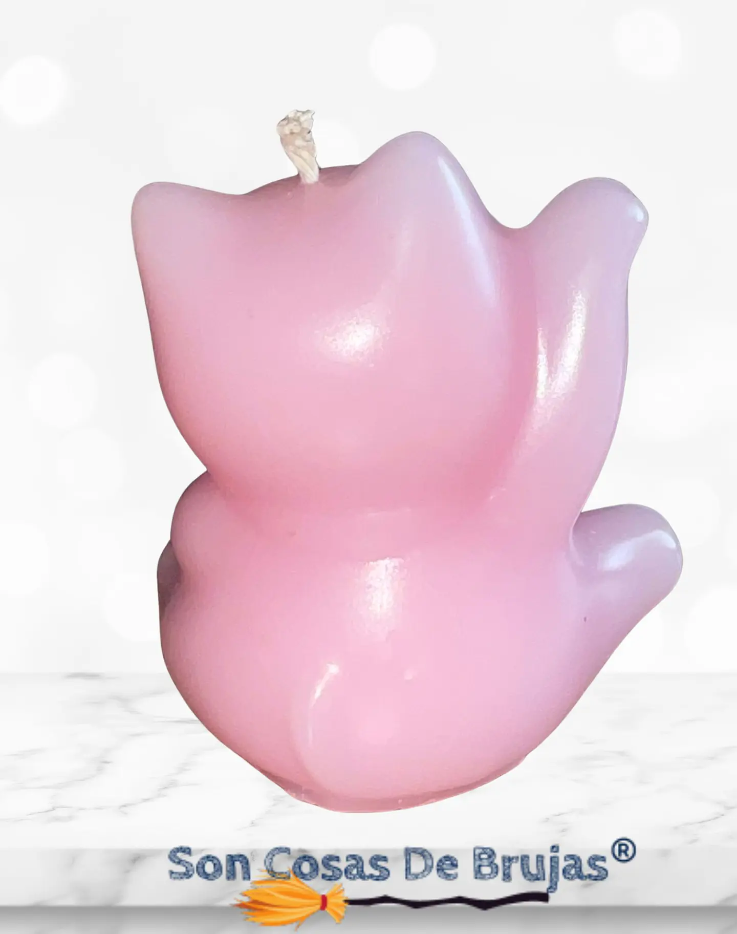 Vela Maneki Neko Rosa (Gato Chino) - 6 x 5 cm aprox. 3