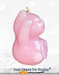 Vela Maneki Neko Rosa (Gato Chino) - 6 x 5 cm aprox. - Miniatura 2