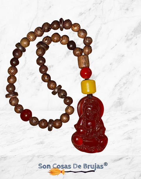Amuleto Kuan Yin Piedra Roja