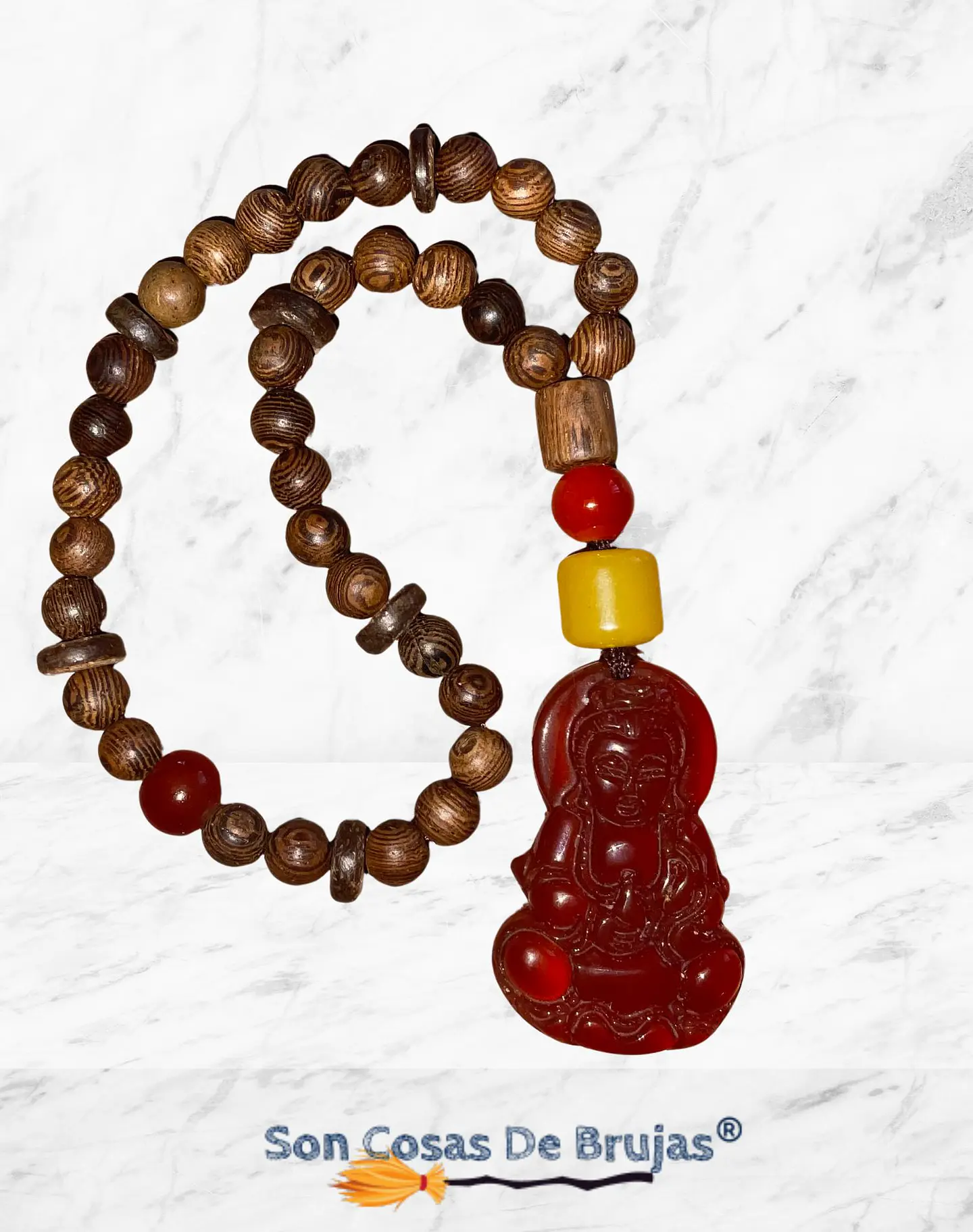 Amuleto Kuan Yin Piedra Roja 1