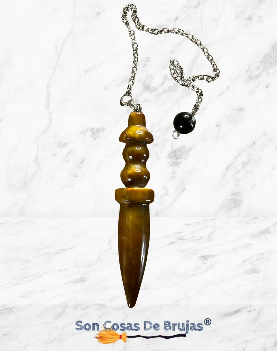 Péndulo de Piedra - Ojo de Tigre de 7 cm aprox. 3