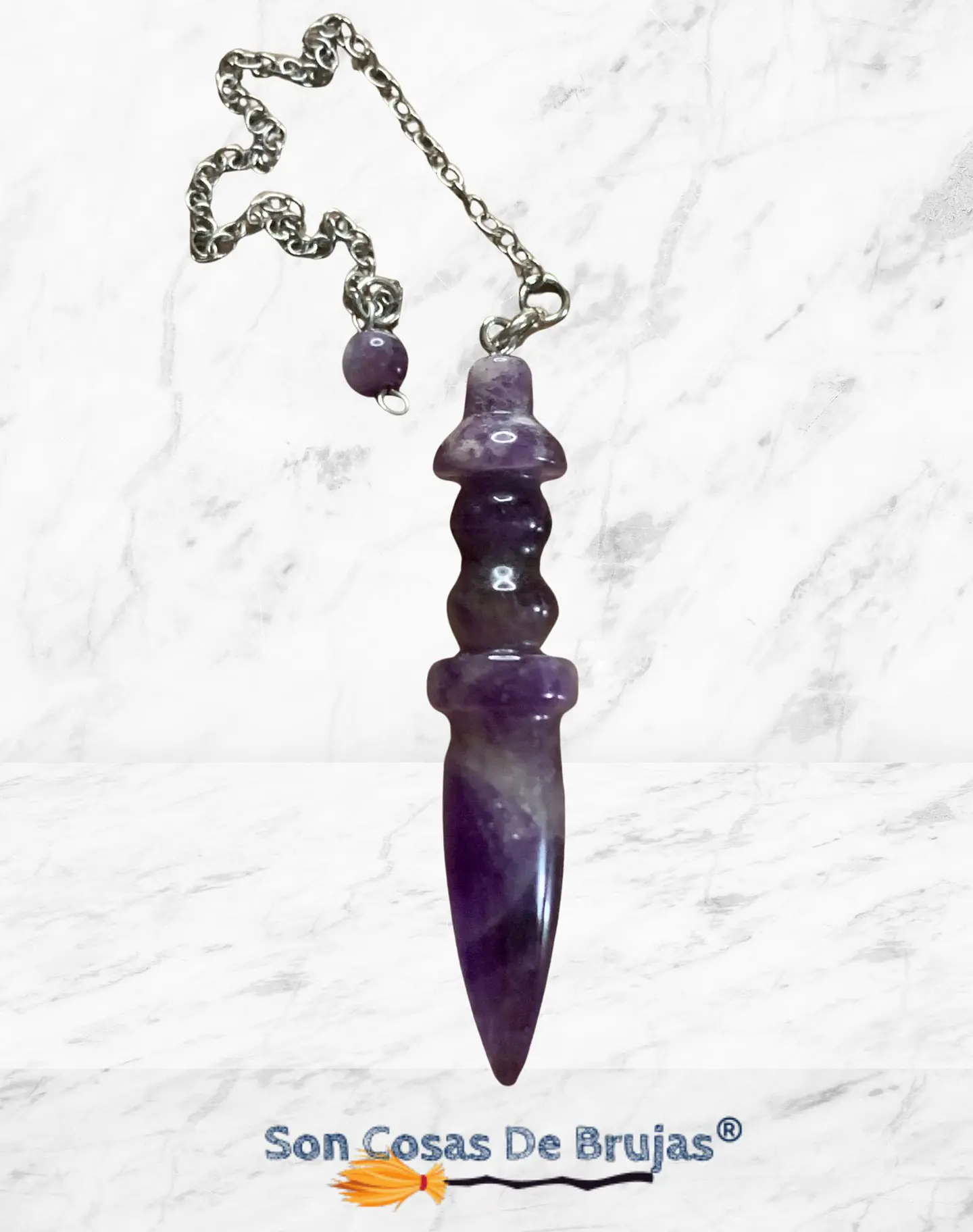 Péndulo de Piedra - Amatista de 7 cm aprox. 2