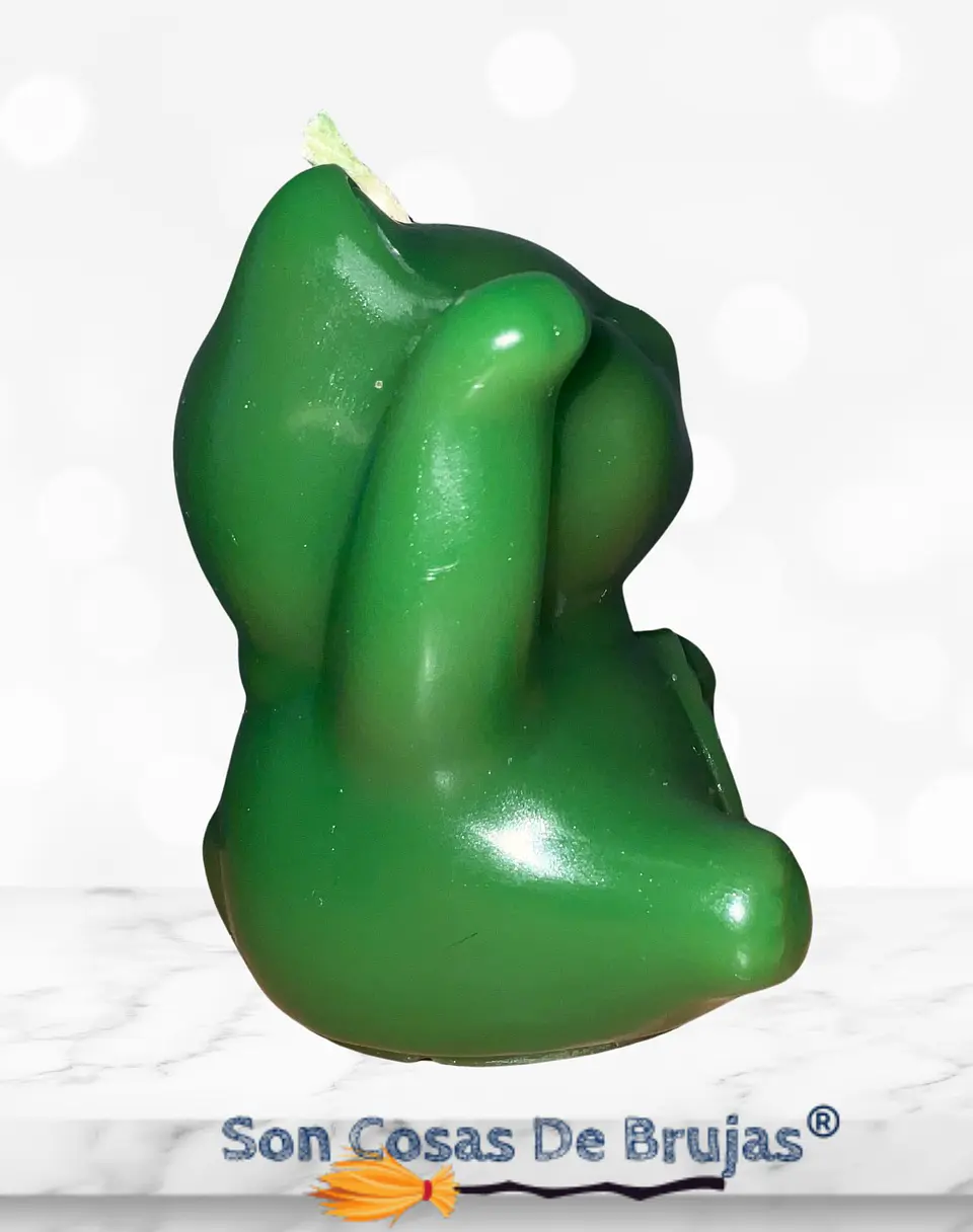 Vela Maneki Neko Verde (Gato Chino) - 6 x 5 cm aprox. 2
