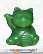 Vela Maneki Neko Verde (Gato Chino) - 6 x 5 cm aprox. - Miniatura 1