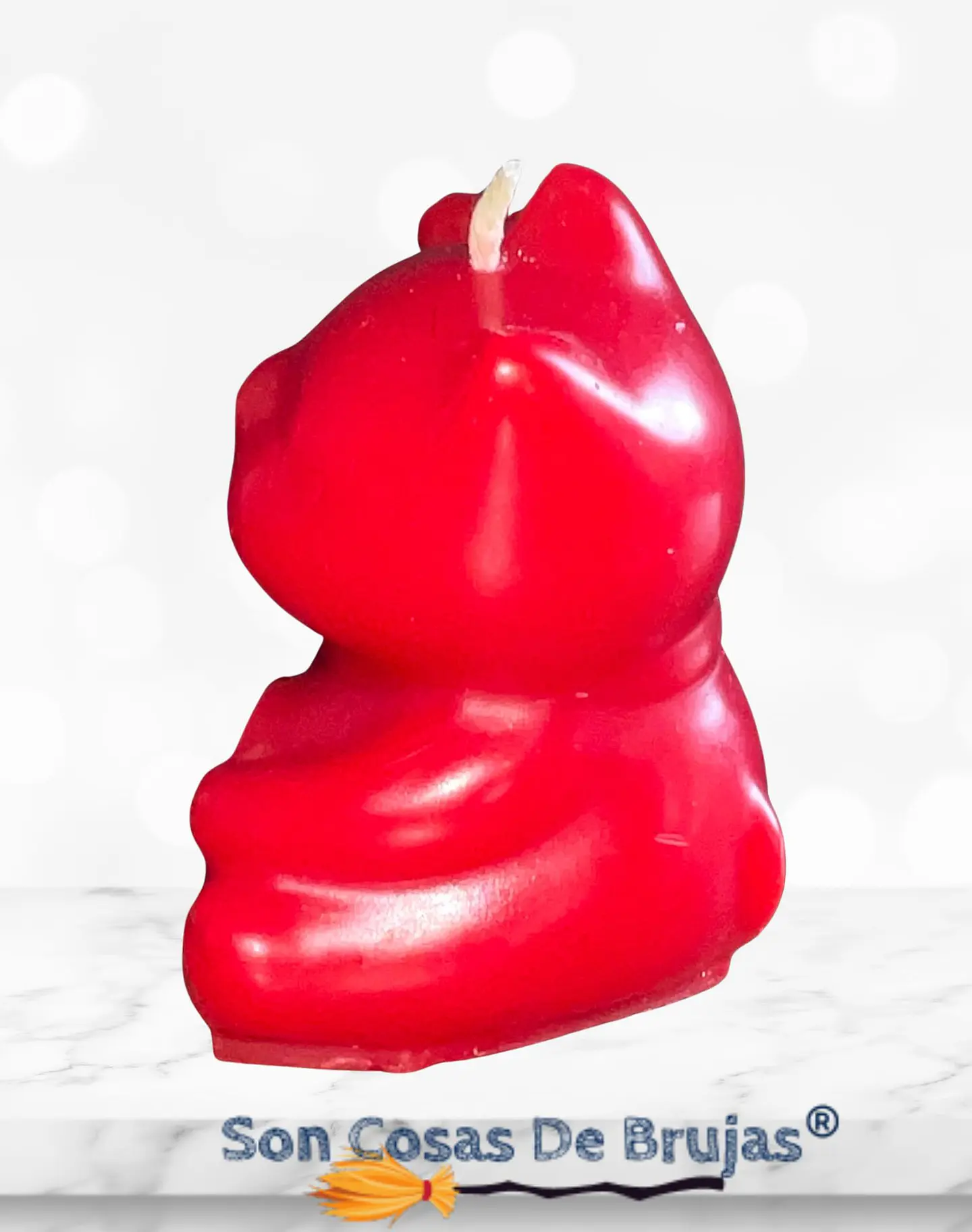 Vela Maneki Neko Rojo (Gato Chino) - 6 x 5 cm aprox. 3