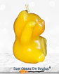 Vela Maneki Neko Amarillo - (Gato Chino) 6 x 5 cm aprox. - Miniatura 2