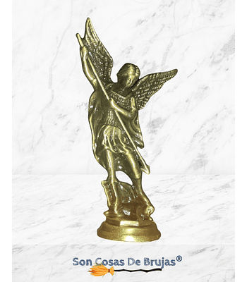 Figura San Miguel Arcángel, Dorado o Plateado - 8 x 4 cm aprox.