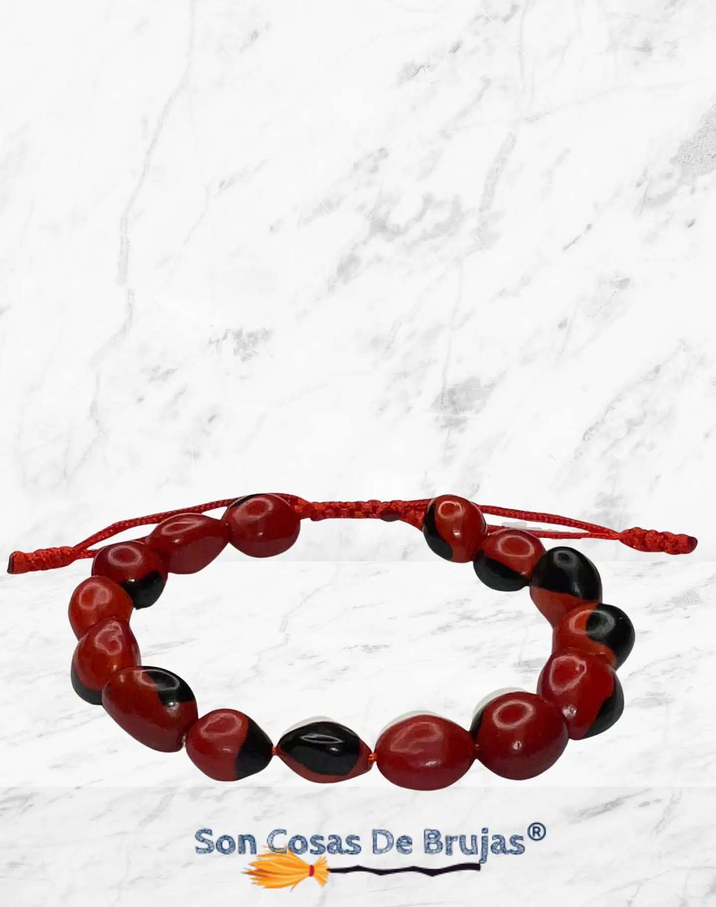 Pulsera Semilla de Huayruro ajustable - 18 cm aprox.  1