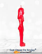 Vela mujer Roja - 18 x 3,5 cm aprox. - Miniatura 2