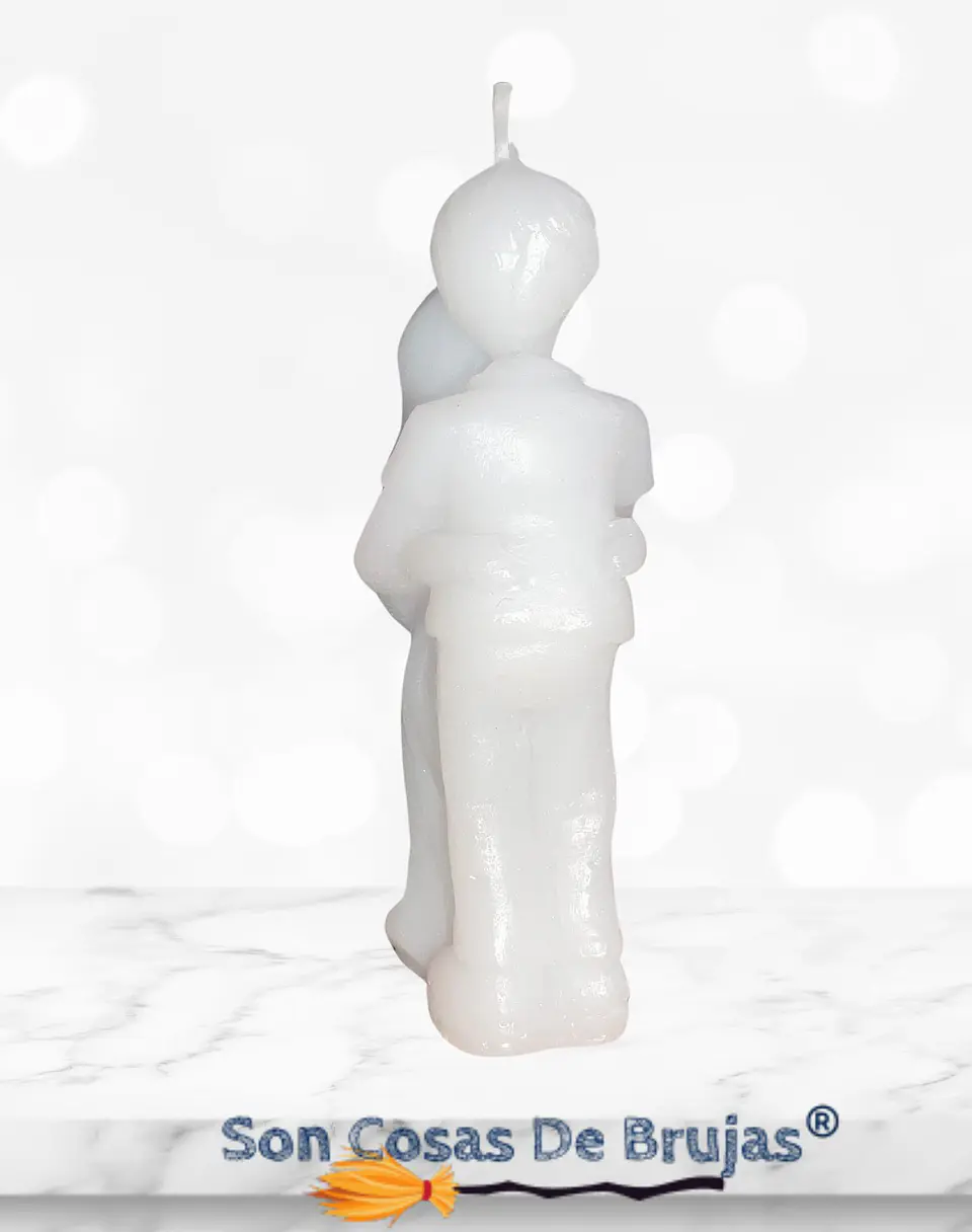 Vela Pareja Blanca - 10 x 3 cm aprox. 2