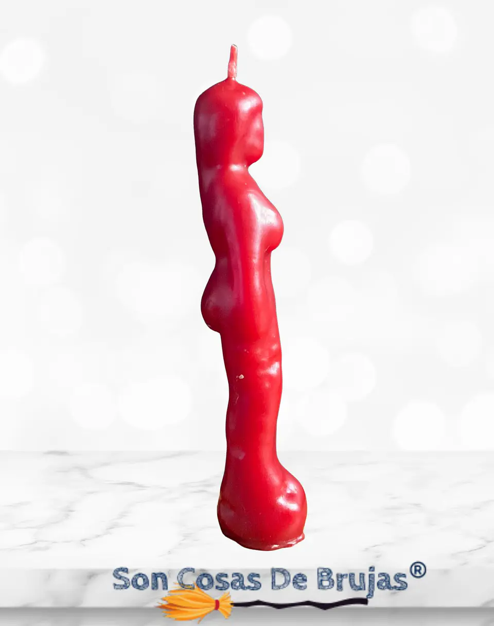 Vela Mujer Roja - 11 x 2 cm aprox. 2