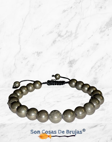 Pulsera ajustable Pirita - 8 mm