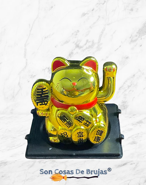 Maneki Neko Solar - Dorado