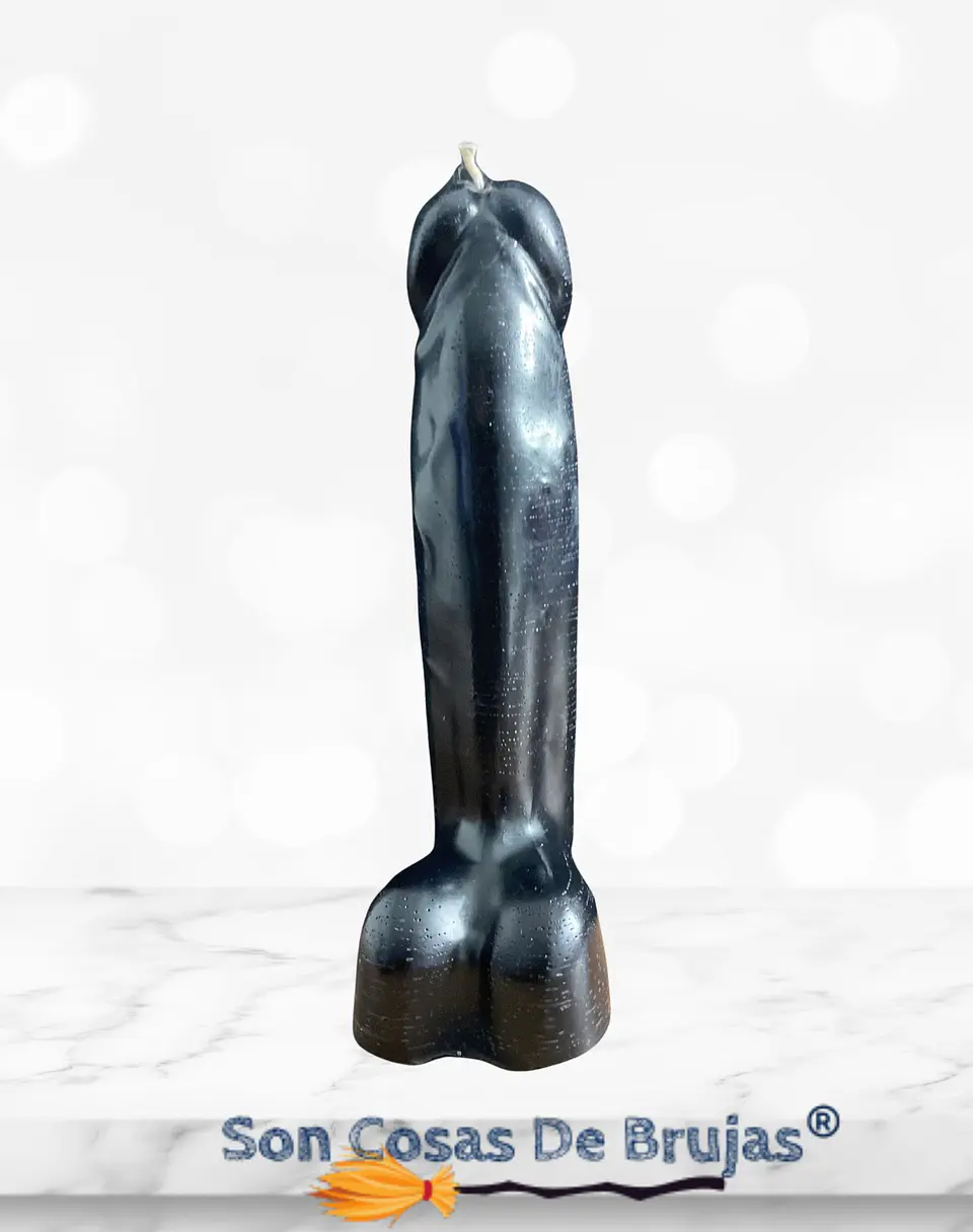 Vela Pene Negro - 18 cm aprox. 3
