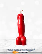 Vela Pene Rojo - 18 cm aprox. - Miniatura 2