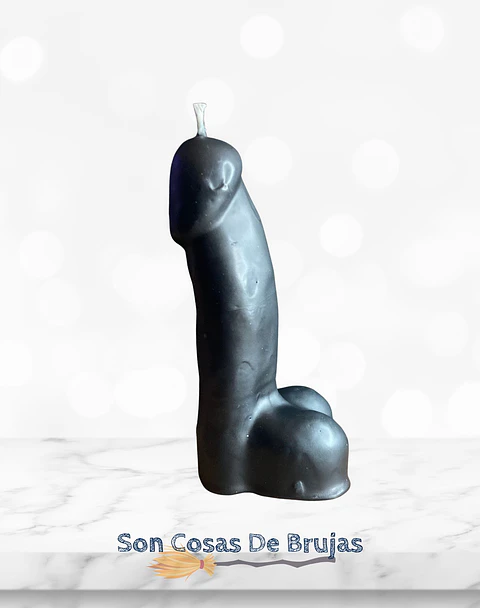 Vela Pene Negro - 12 cm aprox.