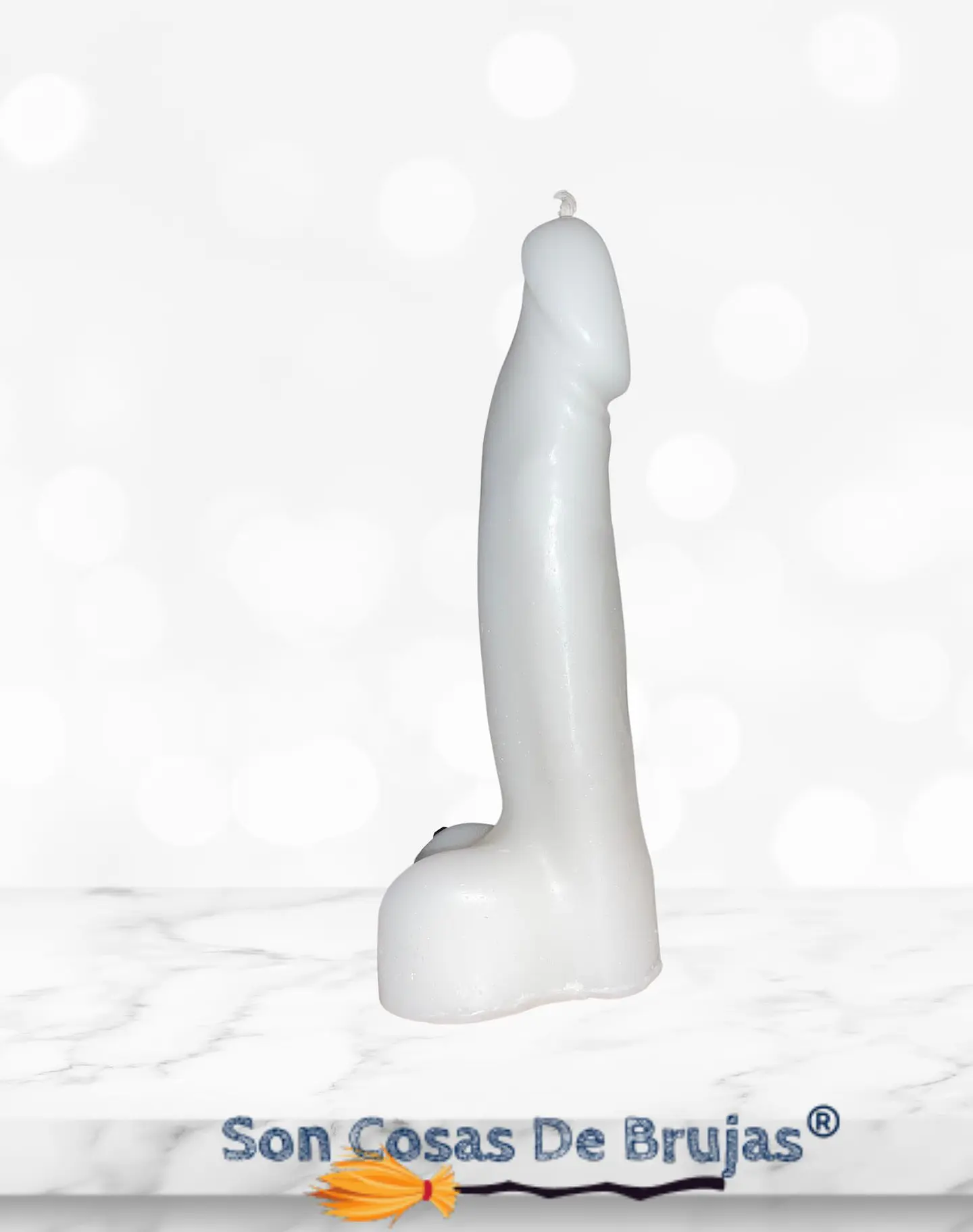 Vela Pene Blanco - 18 cm aprox. 1
