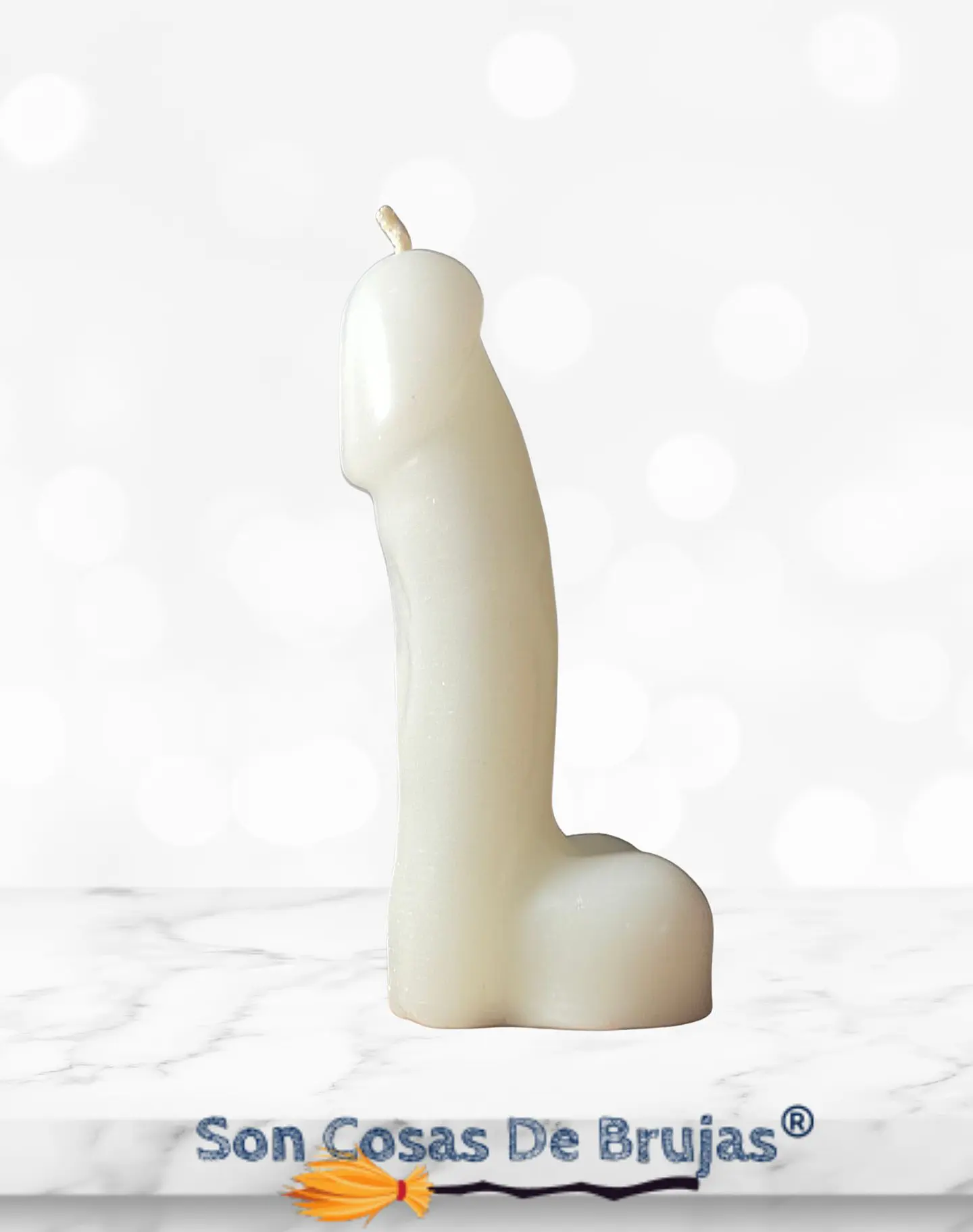 Vela Pene Blanco - 12 cm aprox. 1