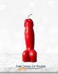 Vela Pene Rojo - 12 cm aprox. - Miniatura 1