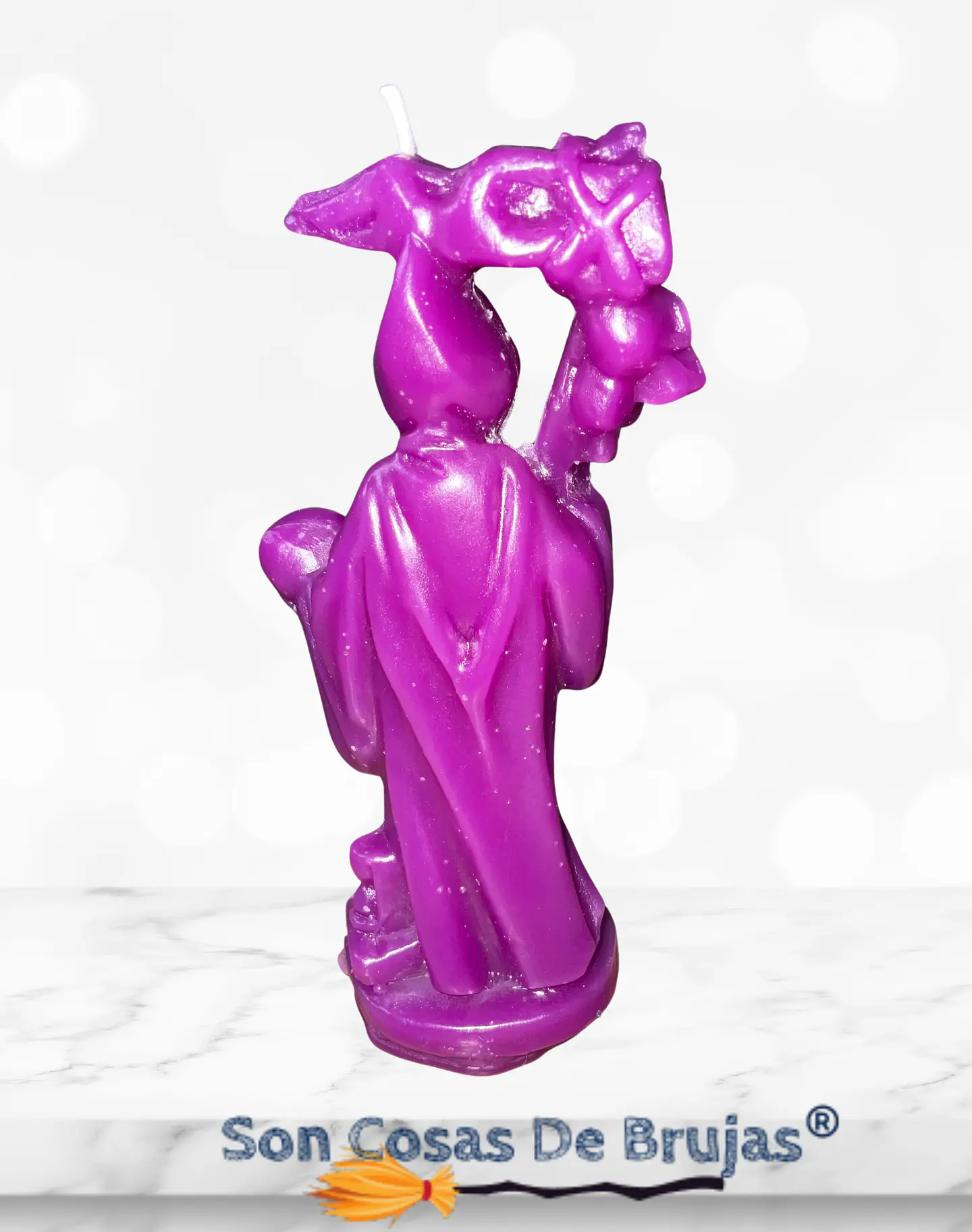 Vela Santa Muerte Morada - 12 x 5 cm aprox. 3