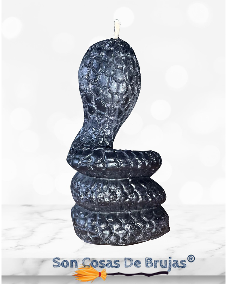 Vela Cobra Negra - 10,5 x 5,5 cm aprox.