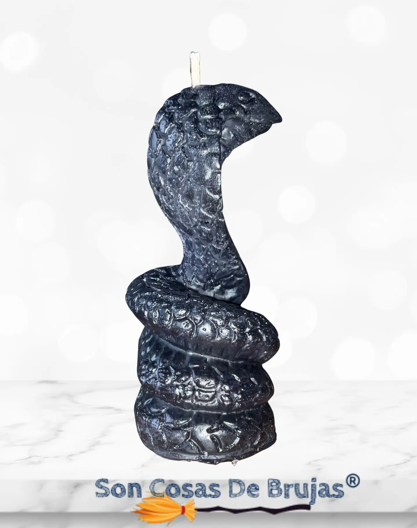 Vela Cobra Negra - 10,5 x 5,5 cm aprox. 2