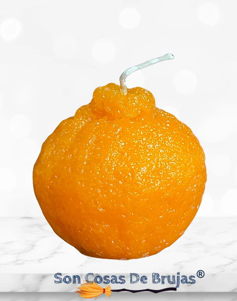 Vela Naranja - 6 x 6,5 cm aprox.