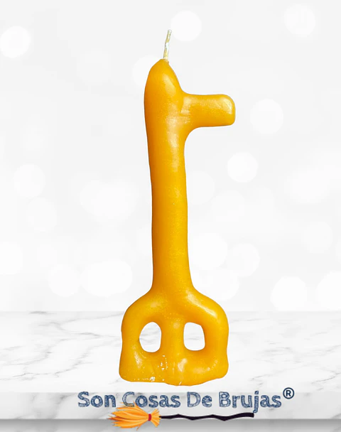 Vela Llave Naranja - 12,5 cm aprox.