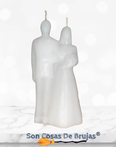 Vela Pareja De Novios Blanco