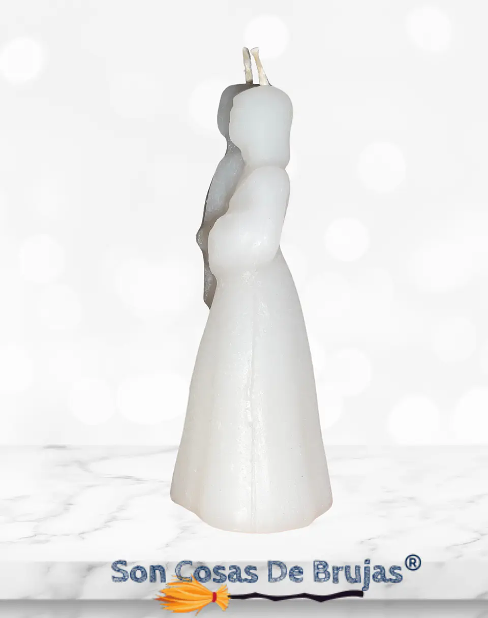 Vela Pareja De Novios Blanco 3