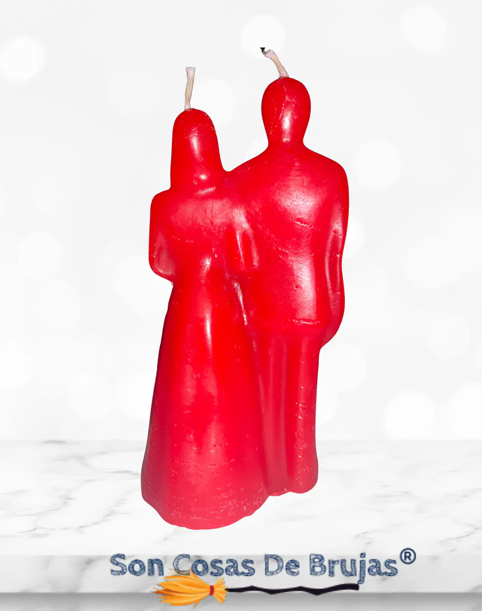 Vela Pareja de Novios Roja  3