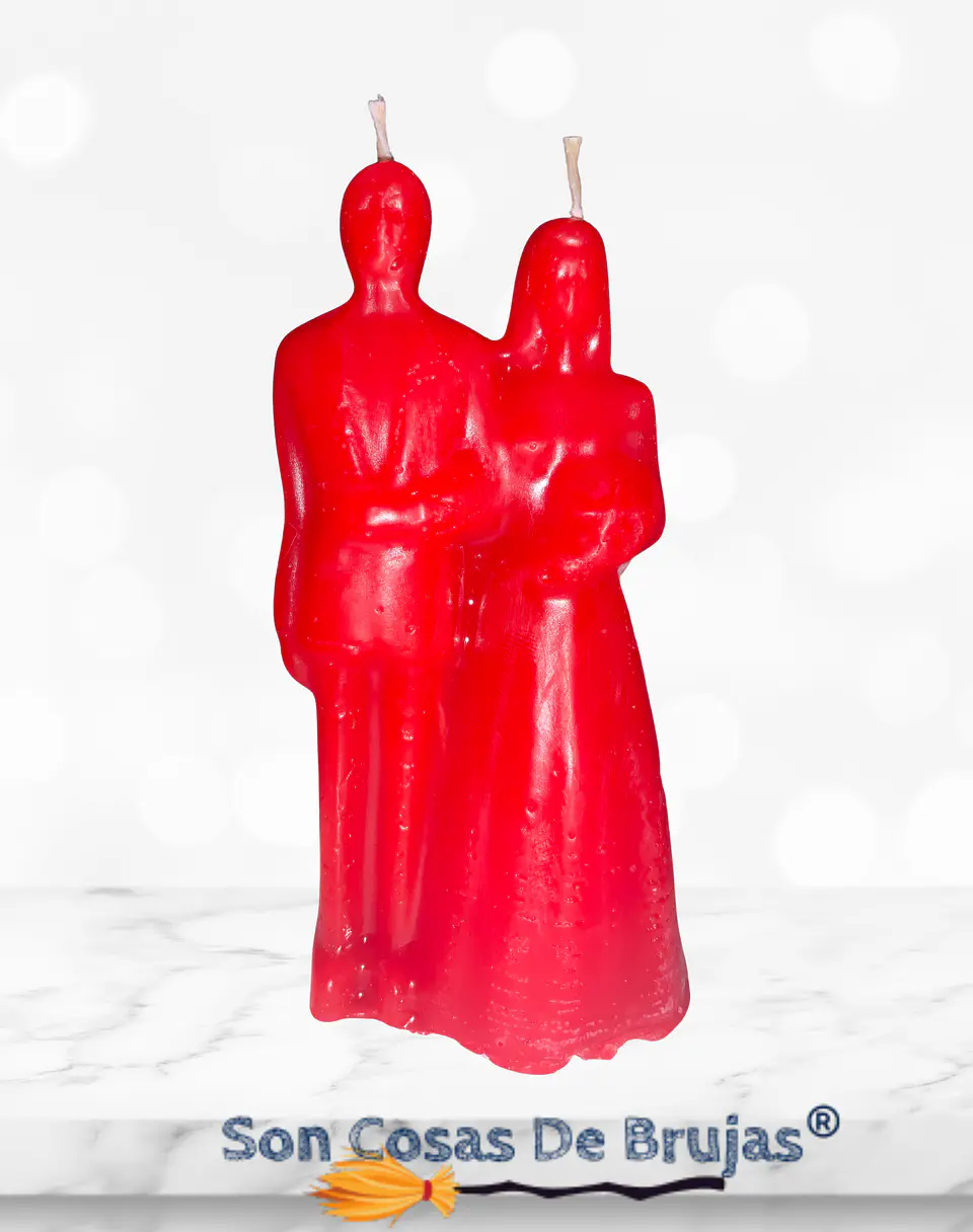 Vela Pareja de Novios Roja  1