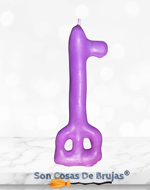 Vela LLave Morada - 12,5 cm aprox.