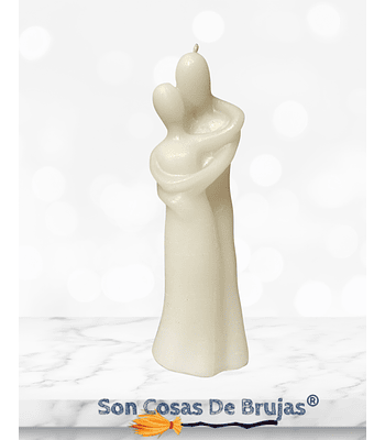 Vela Pareja Blanca - 15 cm aprox 