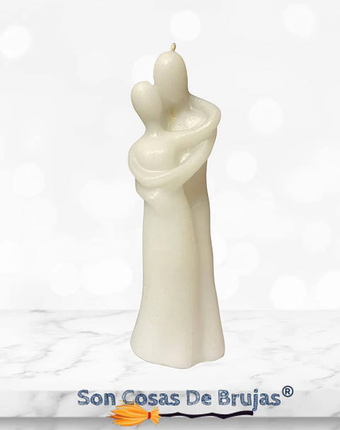 Vela Pareja Blanca - 15 cm aprox 