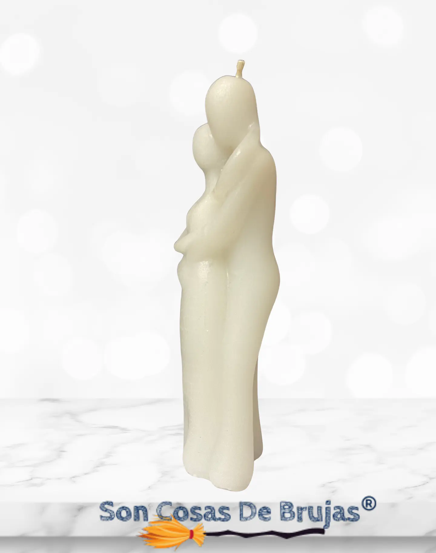 Vela Pareja Blanca - 15 cm aprox  2