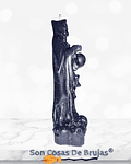 Vela Santa Muerte Negra - 17 x 5 cm aprox.