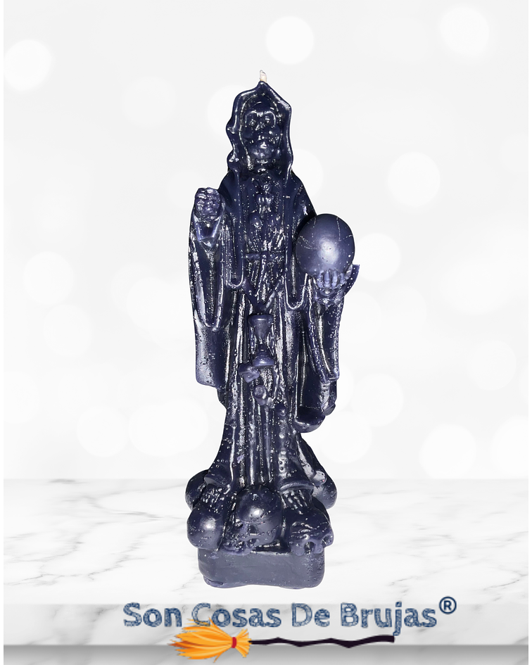 Vela Santa Muerte Negra - 17 x 5 cm aprox.