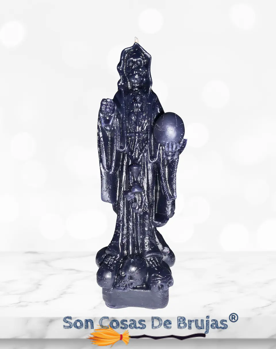 Vela Santa Muerte Negra - 17 x 5 cm aprox. 1