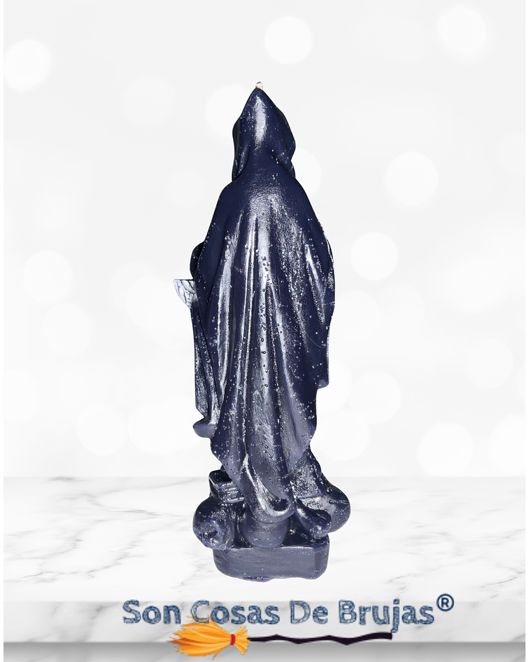 Vela Santa Muerte Negra - 17 x 5 cm aprox.