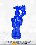 Vela Santa Muerte azul - 12 x 5 cm aprox.