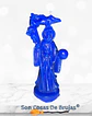 Vela Santa Muerte azul - 12 x 5 cm aprox. - Miniatura 1