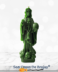 Vela Santa Muerte Verde - 17 x 5 cm aprox.