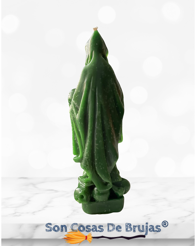 Vela Santa Muerte Verde - 17 x 5 cm aprox.