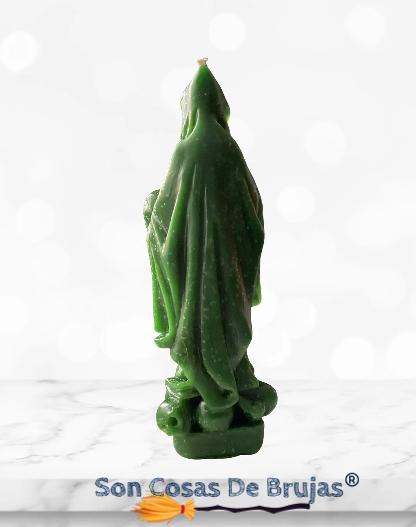 Vela Santa Muerte Verde - 17 x 5 cm aprox. 2
