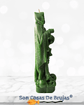 Vela Santa Muerte Verde - 17 x 5 cm aprox.