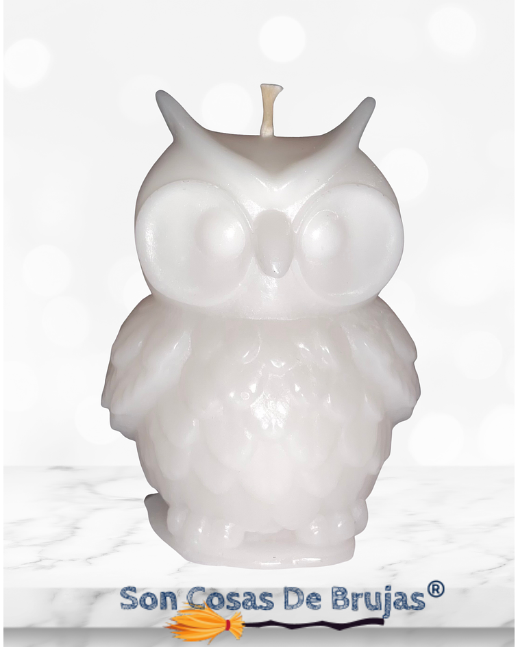 Vela Búho Blanco